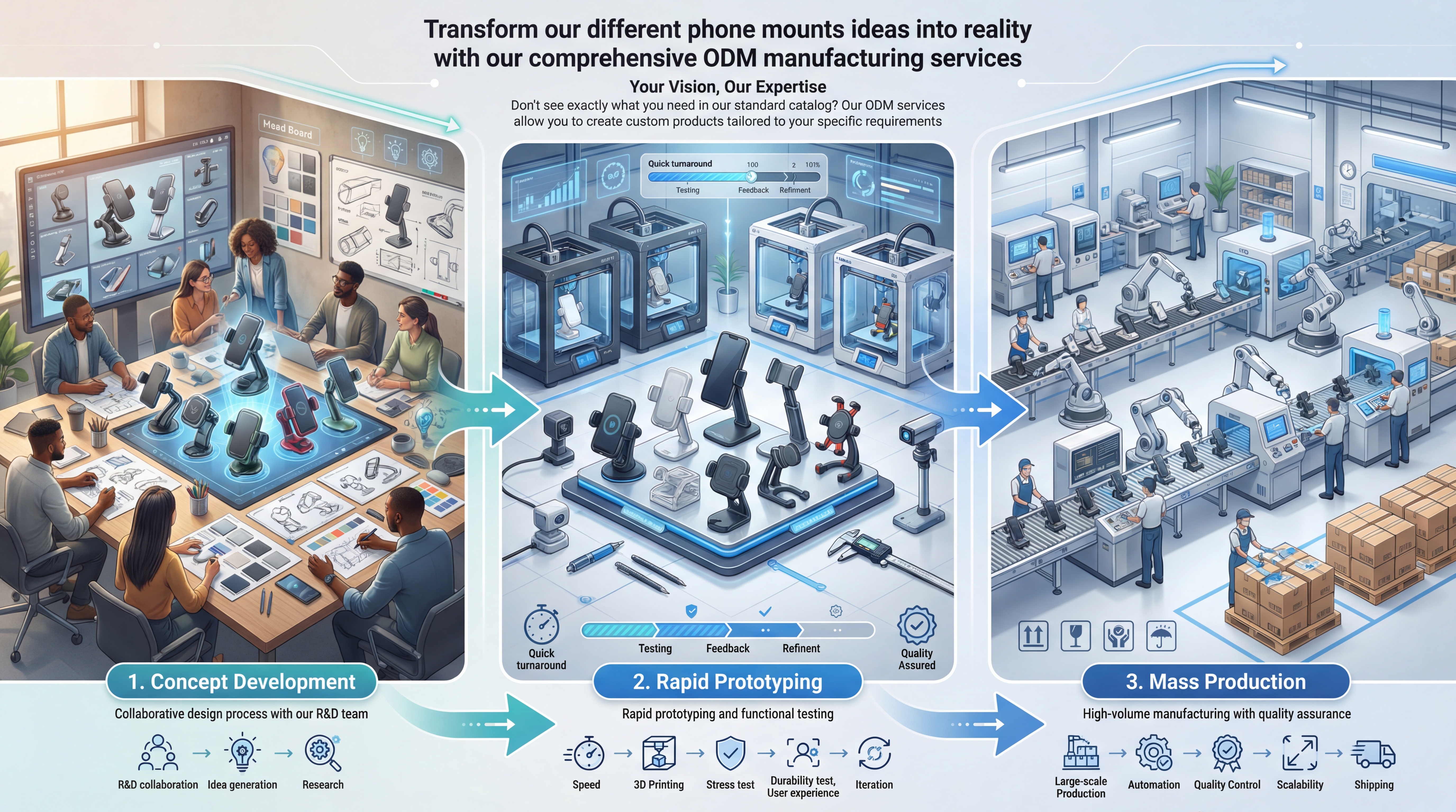 Phone holder ODM customization workflow